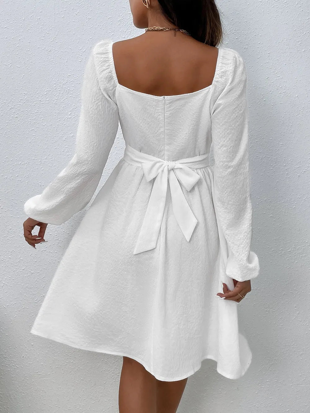 Square Neck High Dress