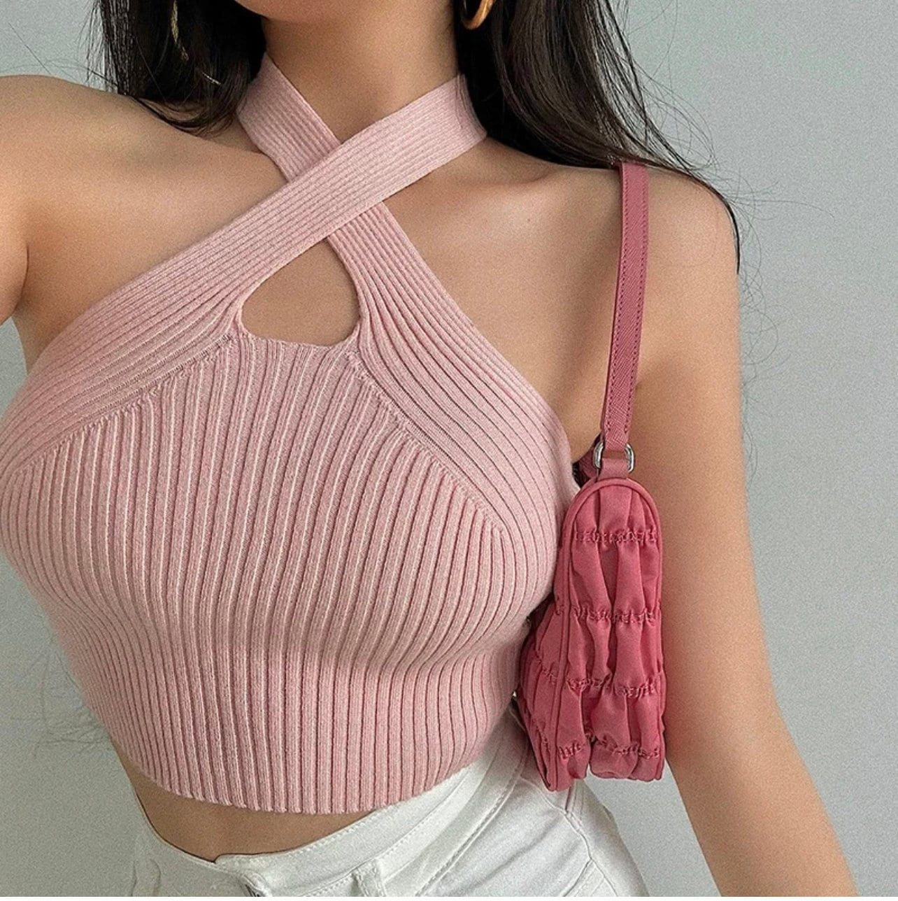 Rib knit crop top